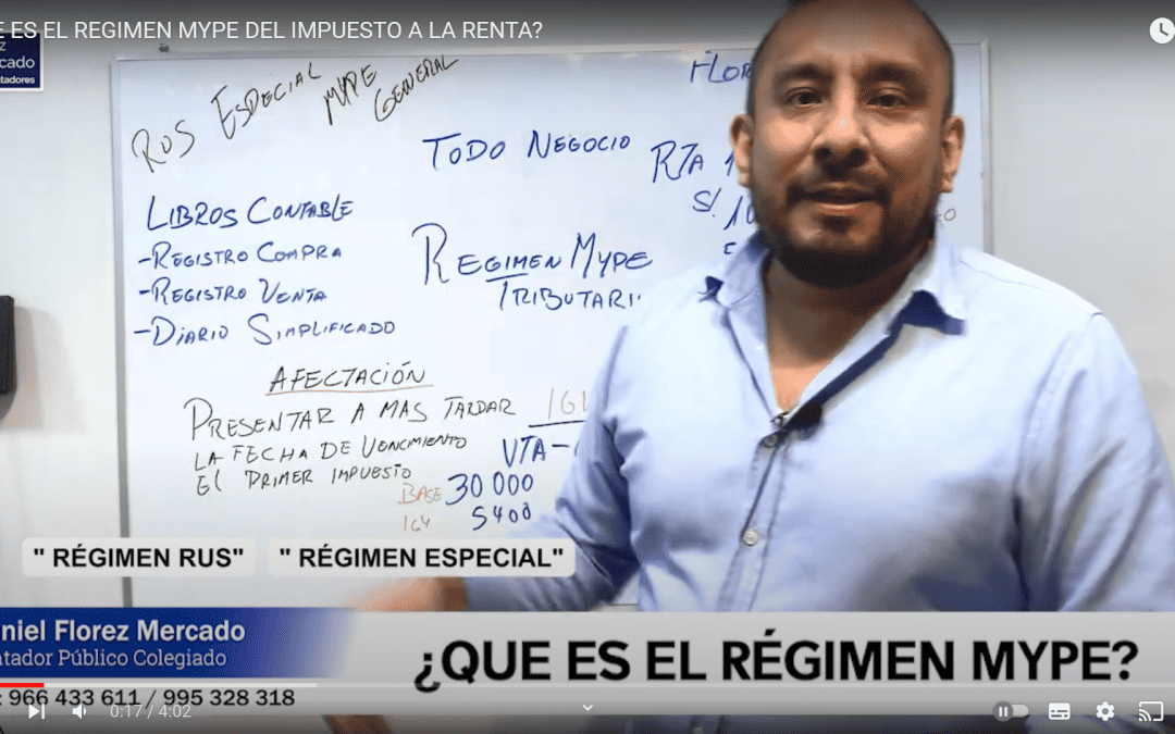 ¿Qué es el Regimén Mype Tributario? (Video)